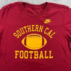 USC NIKE T-Shirt Men XL Red Excellent Southern Cal Football Graphic Tee College